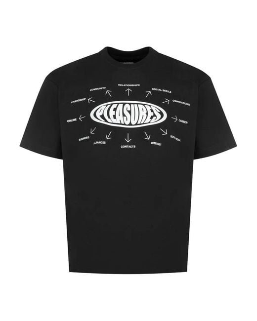 Pleasures Black Logo Overview T-Shirt for men
