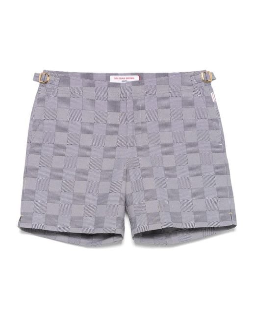 Orlebar Brown Gray X 007 Bulldog Swim Shorts for men