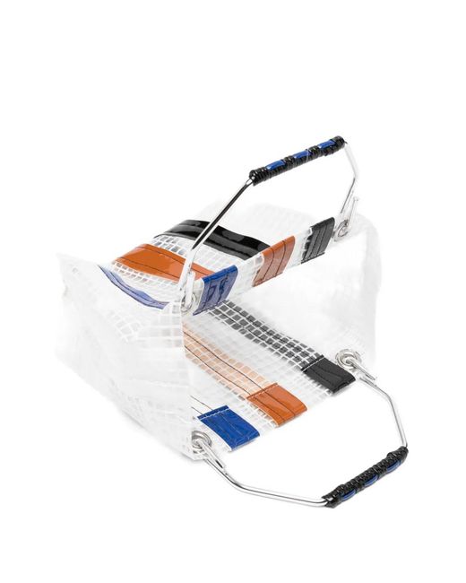 Plan C Blue Striped Tote Bag