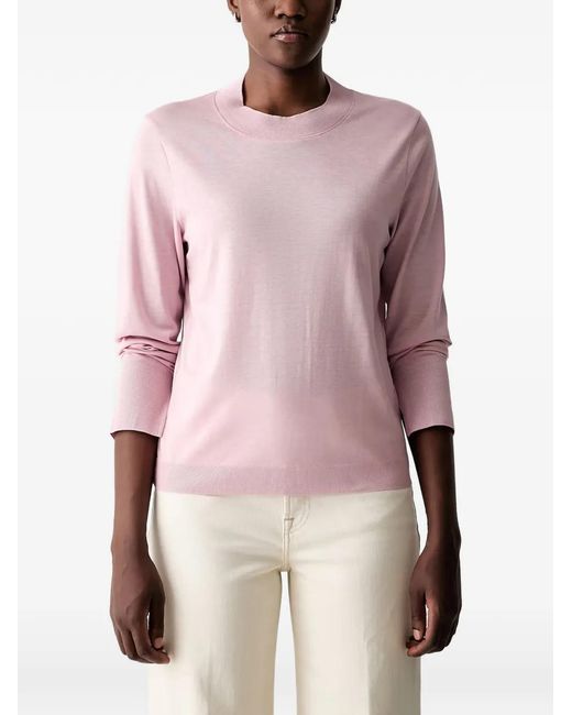 Marc O' Polo Pink Slit-Cuff Sweater