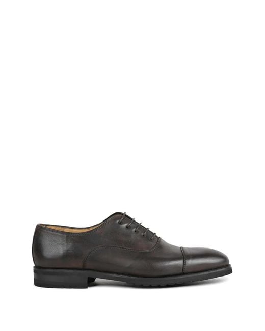 Bontoni Brown Savoia Cap-Toe Shoes for men