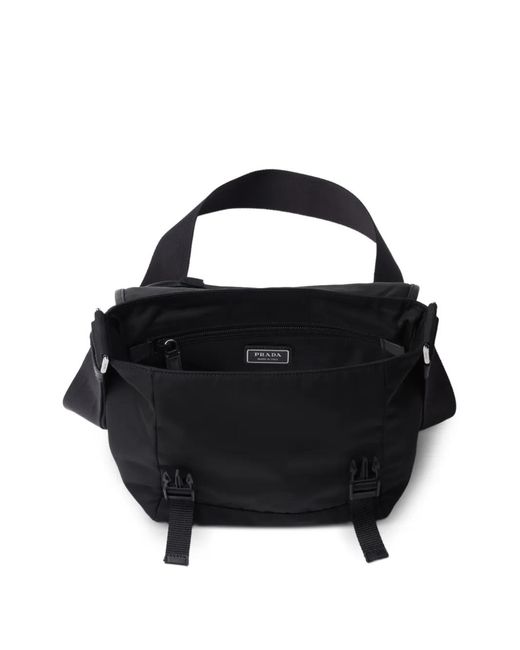 Prada Schultertasche Mit Logo-Patch in Black für Herren