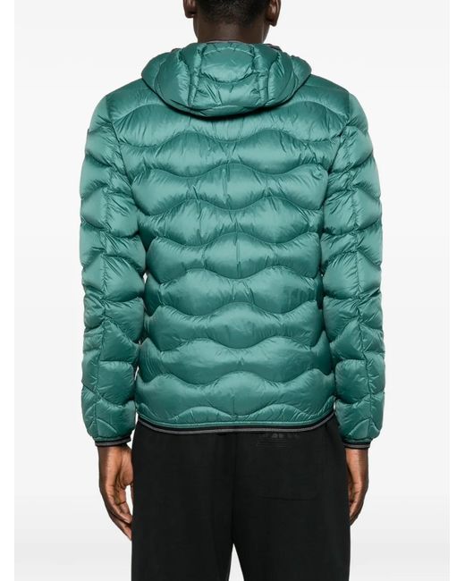 Blauer Green Quilted Hooded Jacket for men