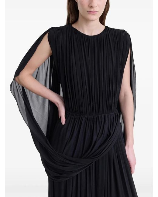 FFORME Black Kahlo Pleated Draped Dress
