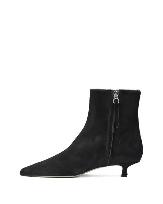 Aeyde Black 35Mm Sofie Zip Ankle Boots