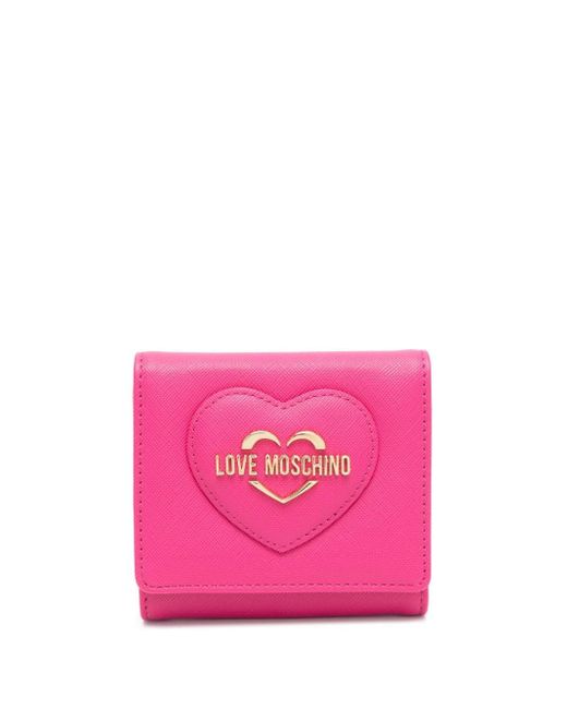 Love Moschino Portemonnaie mit Logo-Schild in Pink | Lyst AT