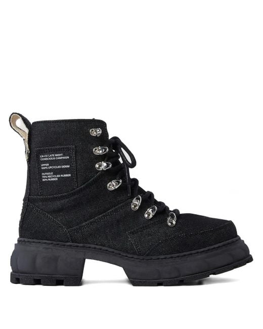 Disruptor lace-up combat boots Viron de color Black
