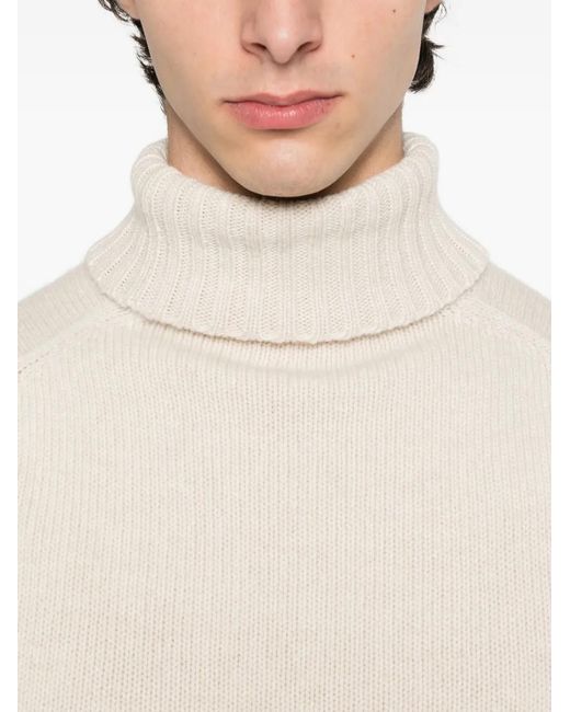 Fedeli Natural Turtleneck Sweater for men