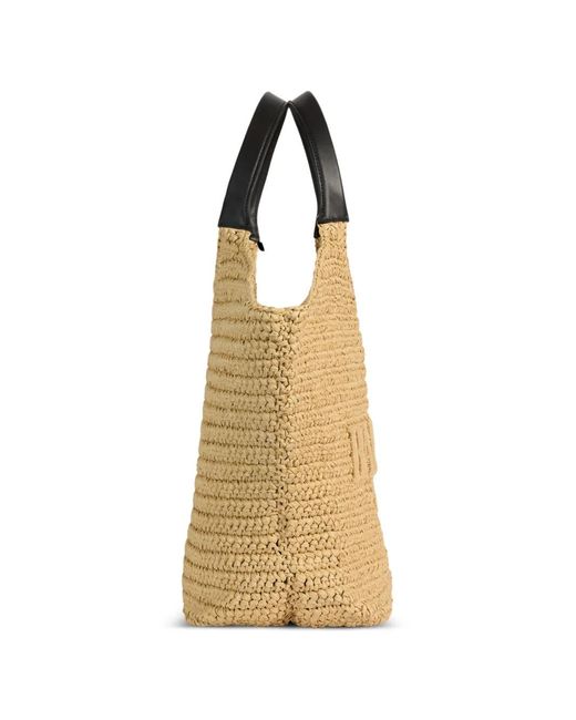 Balmain Natural Crochet Tote Bag