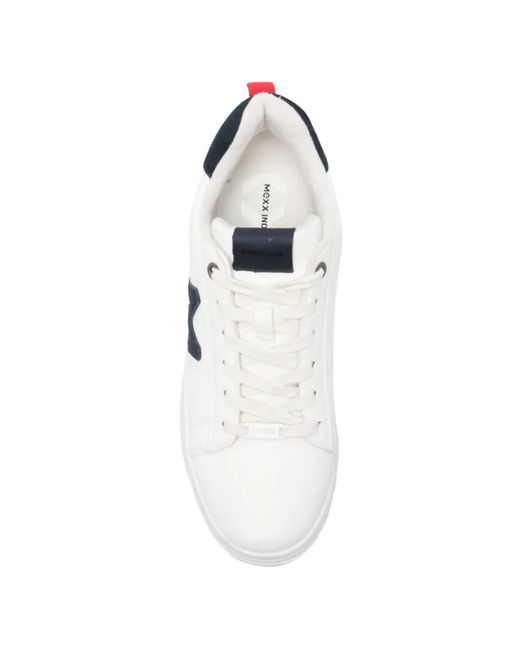 Mexx White Logo-Patch Panelled Sneakers for men