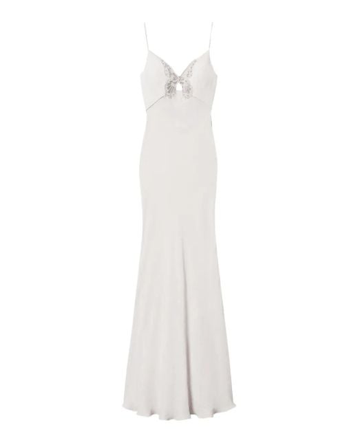 Robe Mi-Longue En Maille Twinset en coloris White