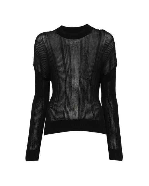 Bompard Geribbelde Trui in het Black