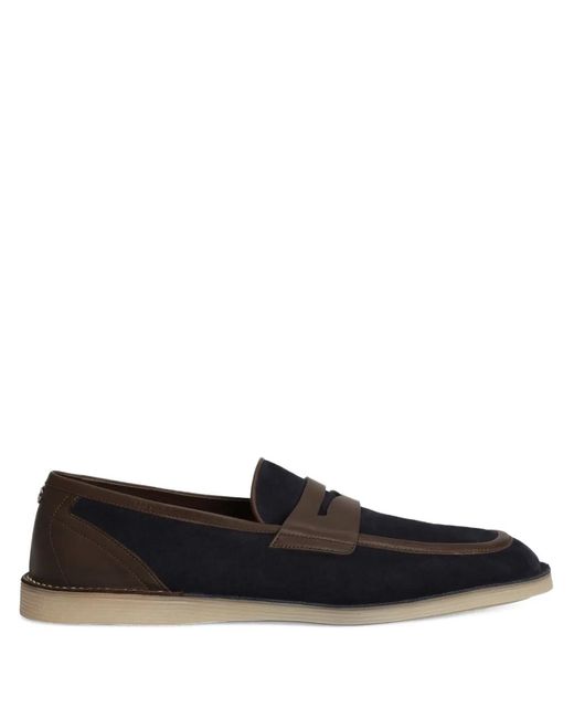 Dolce & Gabbana Black Penny-Slot Loafers for men