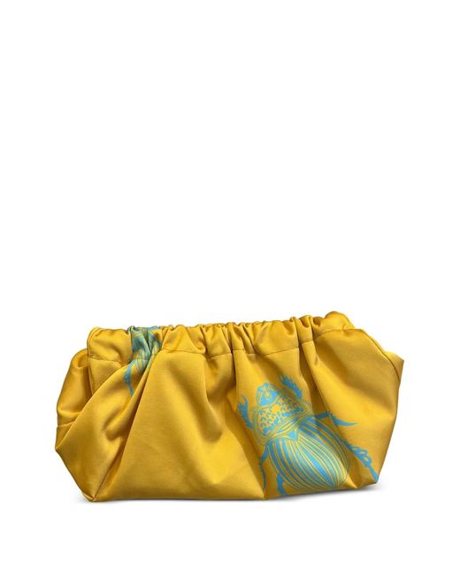 Gabriele Frantzen Yellow Sorbet Beetle-Print Clutch Bag