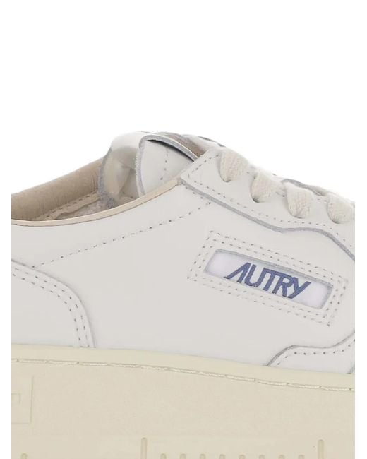 Autry White Medalist Logo-Patch Sneakers