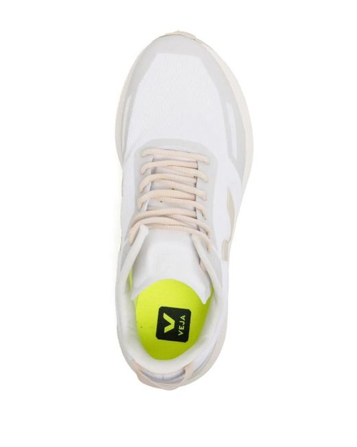 Veja White Logo-Patch Low-Top Sneakers for men