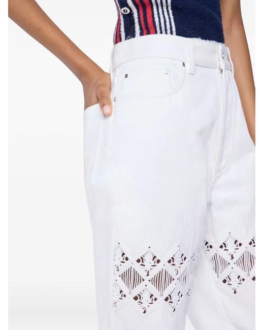 Rabanne White Hose Mit Fransen