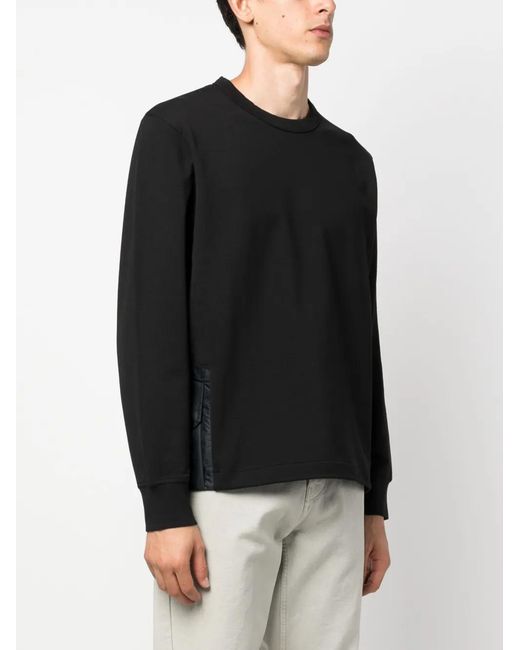 C P Company Black Flap-Pocket Crew-Neck Sweatshirt for men
