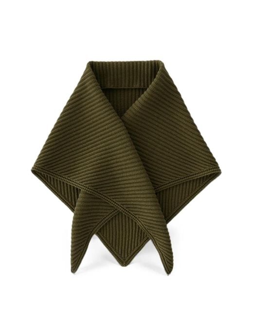 Studio Nicholson Green Isos Ribbed Cotton Scarf