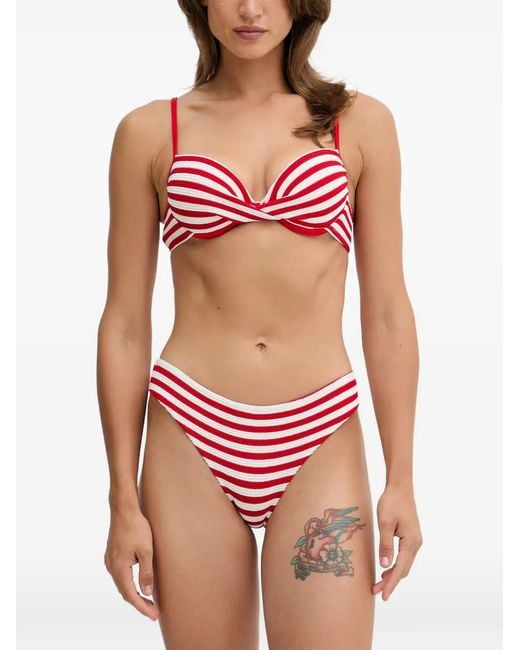 EA7 Red Striped Bikini