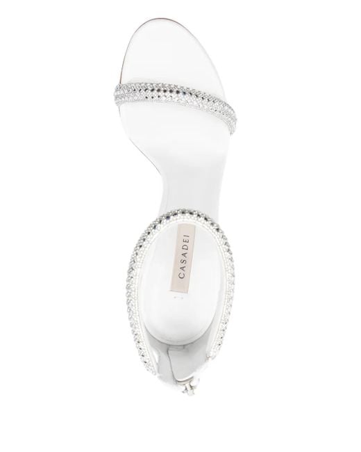 Casadei 100mm Julia Sandals White