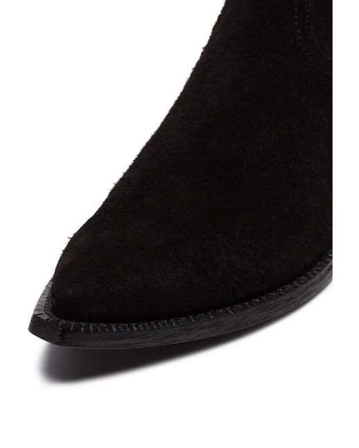 Saint Laurent Black Lukas 40Mm Cowboy Ankle Boots