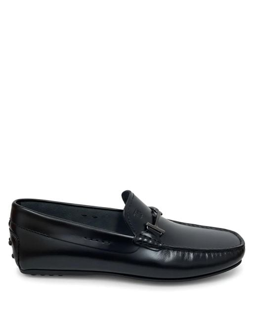 Tod's Black Doppia T City Loafers for men