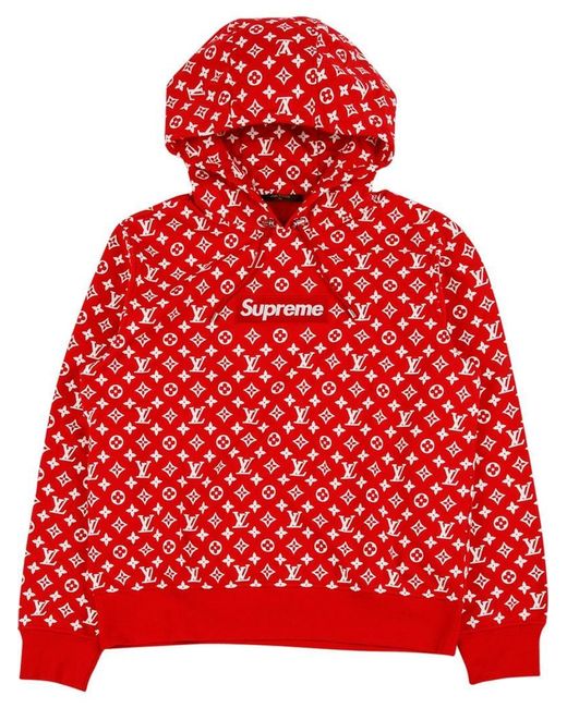 Sweat à capuche Supreme x Louis Vuitton Supreme pour homme en coloris Rouge  | Lyst