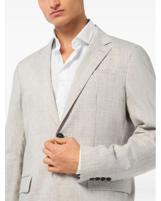 Billionaire White Single-Breasted Blazer for men
