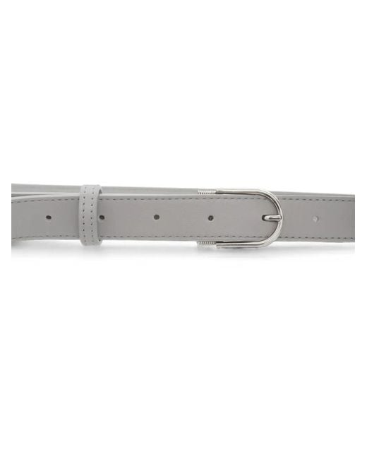 Victoria Beckham White Dorian B Finite Leather Belt