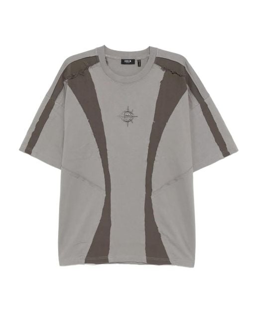 FIVE CM Gray Embroidered T-Shirt for men