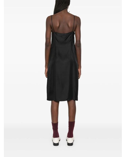 Prada Black Silk Midi Dress