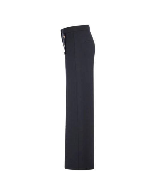 Seductive Blue Button Wide Leg Trousers