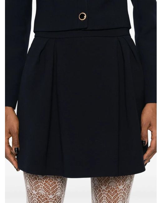 Alessandra Rich Black Skirt With Pleats