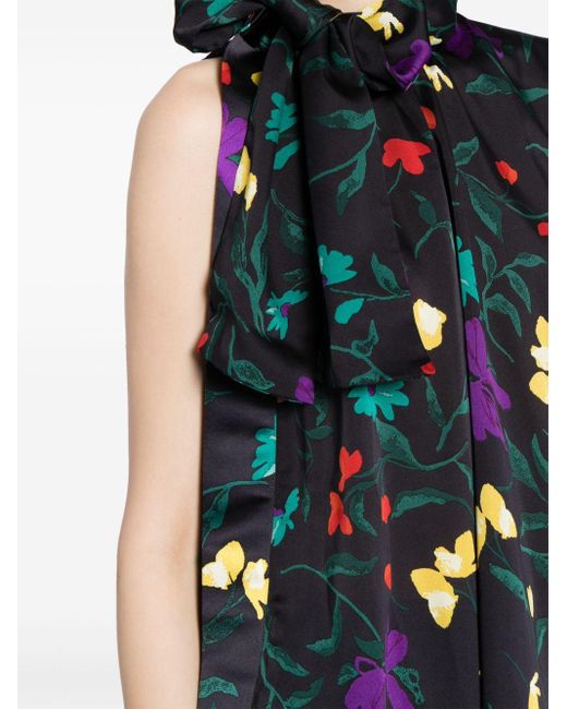 Blusa con estampado floral Sacai de color Black