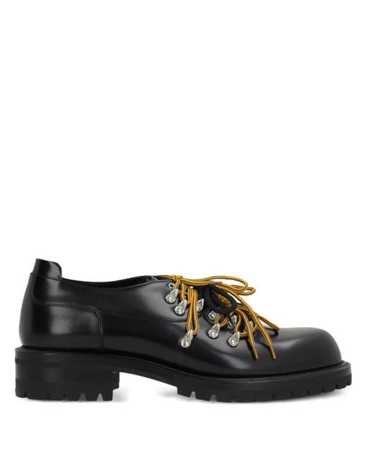 NAMACHEKO Black Mountain Brushed Leather Derby Shoes for men