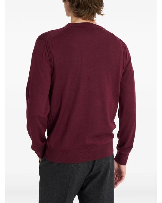 Pringle of Scotland Purple Crew Neck Sweater for men