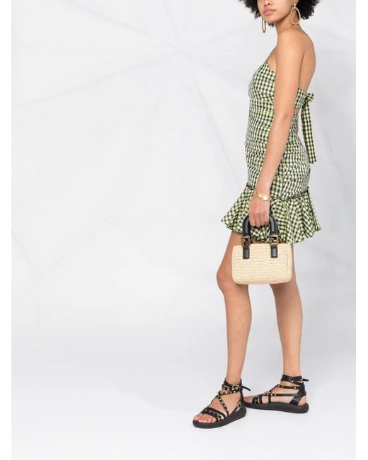 Philosophy Di Lorenzo Serafini Yellow Gingham Check Print Minidress