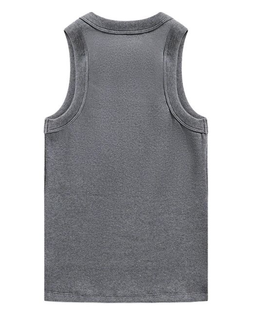 Area Gray Geripptes Tanktop Mit Kristallen