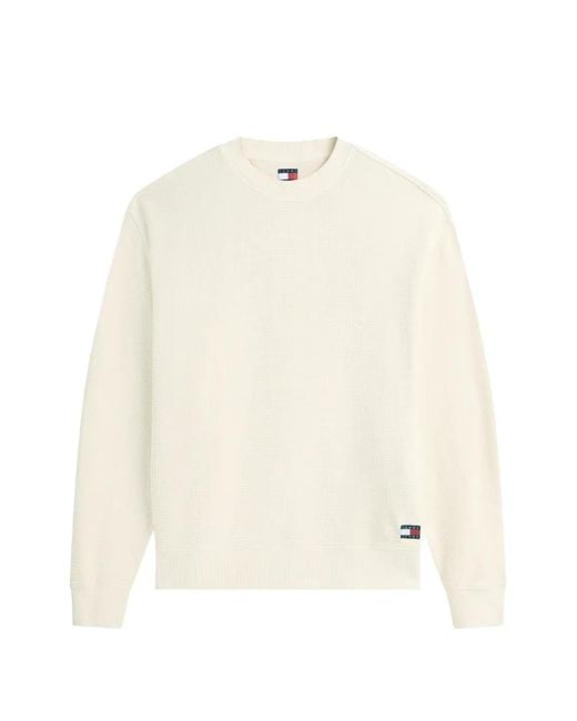 Pull À Patch Logo Tommy Hilfiger pour homme en coloris White