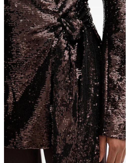 Silvian Heach Black Sequin Tie Blazer