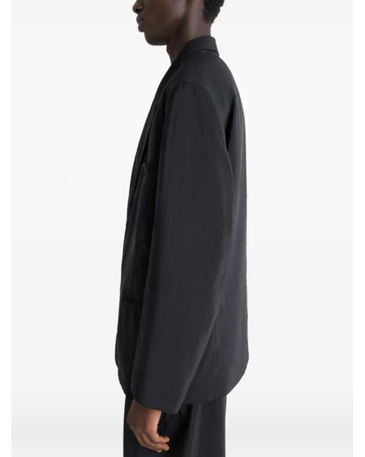 Lemaire Black Single-Breasted Blazer for men