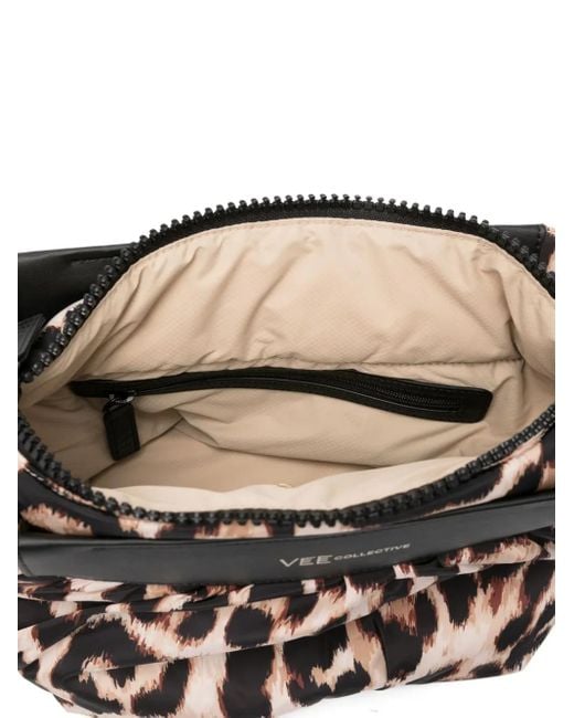 VEE COLLECTIVE Caba Medium Clutch Met Luipaardprint in het Black