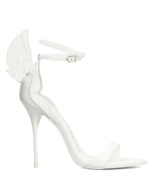 Sophia Webster White 100Mm Cherub Wings-Detail Heeled Sandals