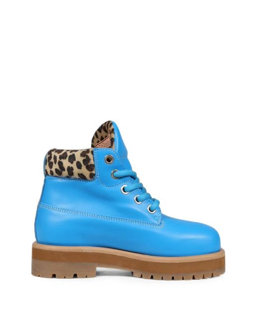 PDF Blue Strada Low Leopard-Print Boots for men