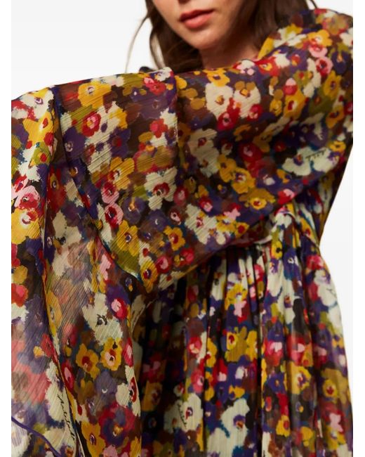 Twinset Brown Floral-Print Dress