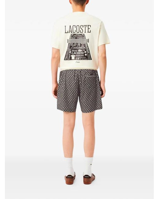 Lacoste Brown Patterned Shorts for men