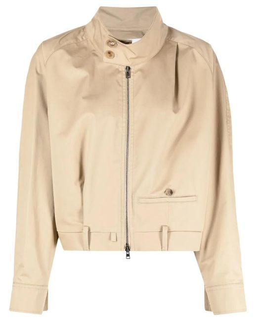 Goen.J Natural Trouser-Motif Bomber Jacket