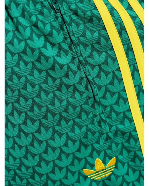 Adidas Green Patterned Track Pants for men