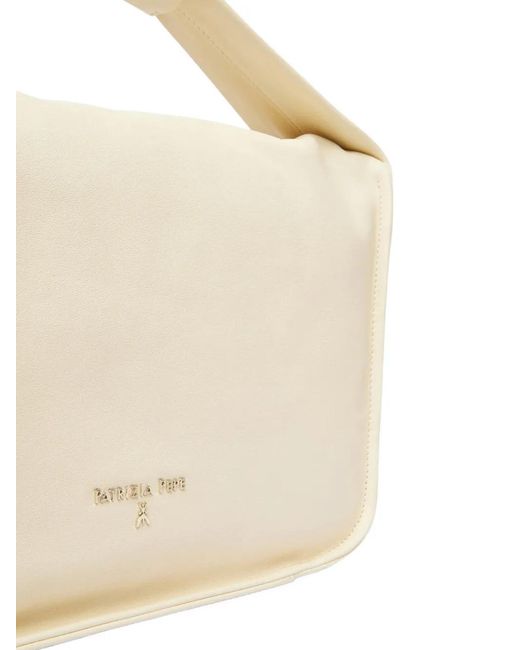 Patrizia Pepe Natural Sac Cabas À Plaque Logo